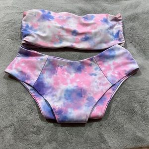 Tie Dye High-waist Bikini